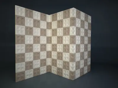 06 ARABIC PATTERN WALL Low-poly 3D model