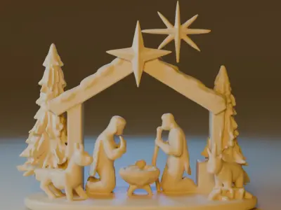 nativity scene 3D model