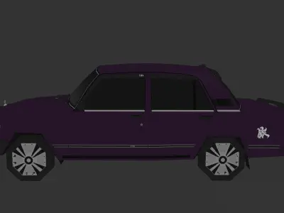 VAZ 2107 Lada Low-poly 3D model