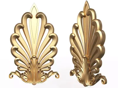 Shell Carved Decoration Low-poly 3D model