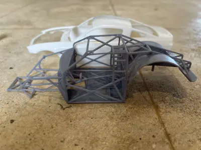 2013 FORD MUSTANG DOUBLE FRAME RAIL DRAG RACING 125 SCALE 3D print model