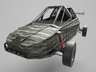 Buggy Low-poly 3D model