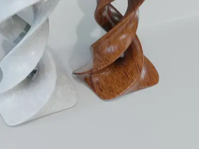 Art Decor - Twisted Tables Low-poly 3D model