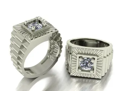 collection men rings 3D print model