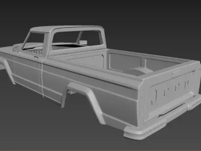 Jeep J10 1977 Body For Print 3D print model