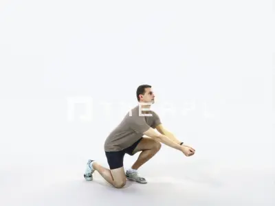 Romance 03J Volleyball Digging Sports Man Low-poly 3D model