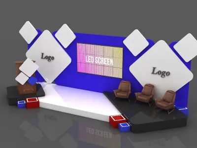 Event Stage Design Low-poly 3D model