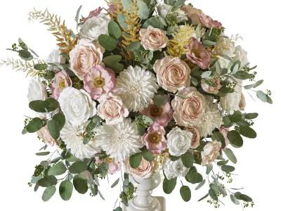 Flower Set 122 big bouquet 3D model