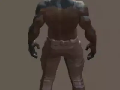 Stylized Muscular Male - Game Ready Low Poly Model Low-poly 3D model
