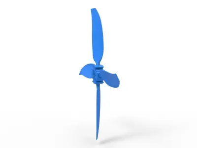 4 Blade Propeller of Drag racing Airboat Scale 1 to 25 3D print model