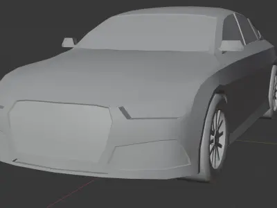 Low Poly gameready Audi A7 Low-poly 3D model