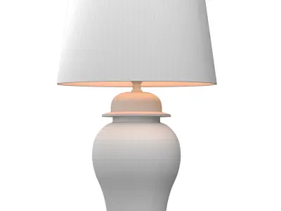 JONATHAN Ginger Jar Sakura Traditional Ceramic Table Lamp 3D model