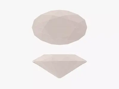 Oval Cut Diamond - 3D Printable 3D model