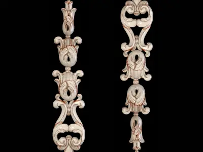Classic carved 106 3D model