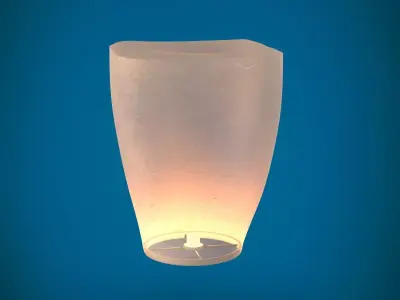 Sky lantern Low-poly 3D model