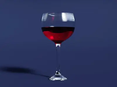 Drink Glass - Red Wine 3D model