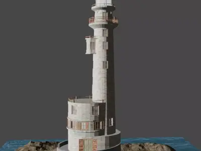 LIGHTHOUSE on island 3D model