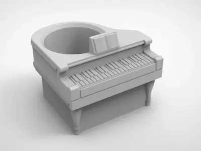 piano pattern vase 3D print model