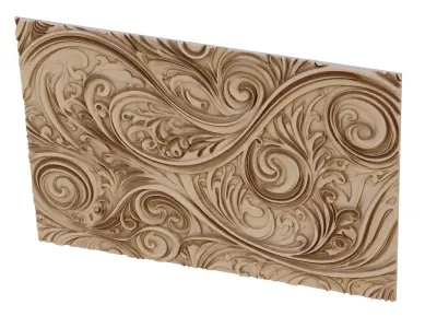 decor set wall panel wall relief mural CNC 56 3D model