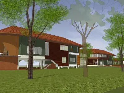 Tropical house 3D model