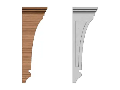 Simple mission corbel bracket 3D print model