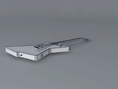 Ibanez Destroyer II guitar Free 3D model