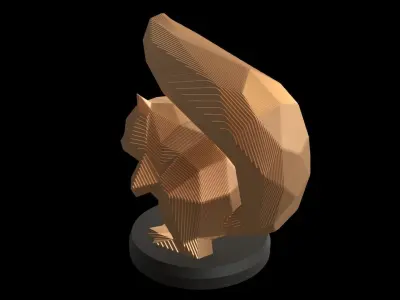 Parametric Squirrel Low-poly 3D model