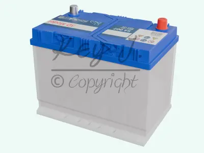 12V car battery like a Bosch 12V 70Ah S4027 S4 3D model