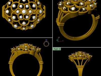 Premium diamond Ring  3D print model