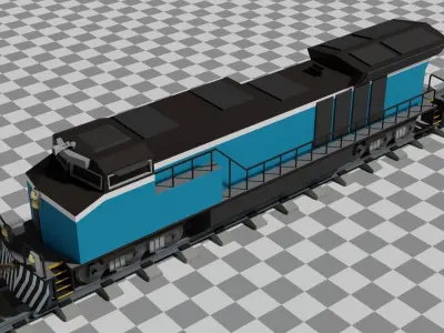 The Ultimate Flat Trains Pack Low-poly 3D model