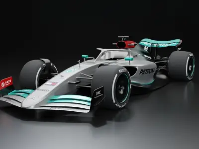 Mercedes Formula 1 Car Concept 3D model