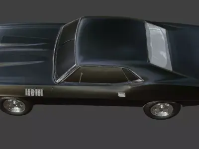 Plymouth Barracuda Antique Car 3D Model 3D model