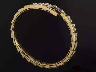 Serpenti Viper Bracelet 3D print model