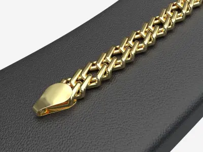 Bracelet Curved Leather Display Holder Stand 3D model