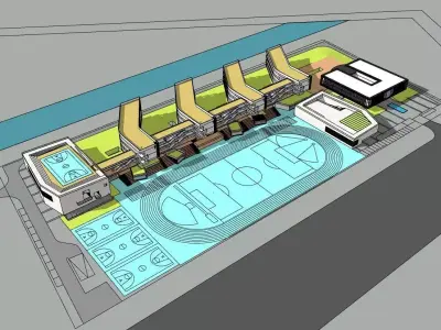 School-Seaside 3D model