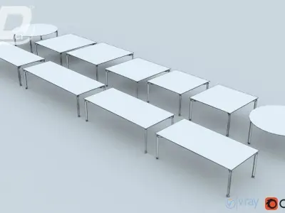 Beatha Table Set 3D model