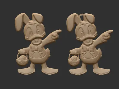 easter donald duck decor  3D print model