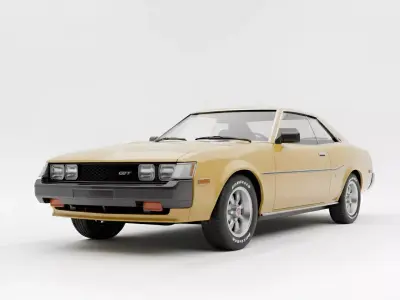 Classic 1970s  Early 1980s Japanese Sport Coupe Low-poly 3D model