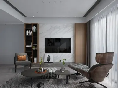 Living room interior 3D model
