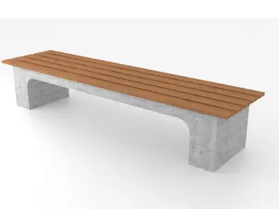 set of 8 modern benches Free low-poly 3D model