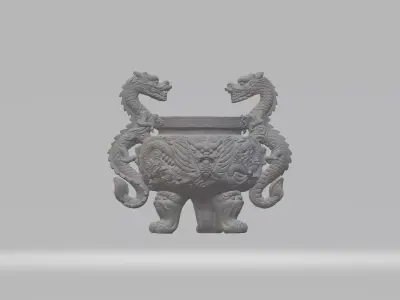 Chinese Ding Furnace Incense 3D print model