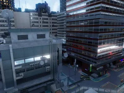 Super large cyberpunk city 3D model