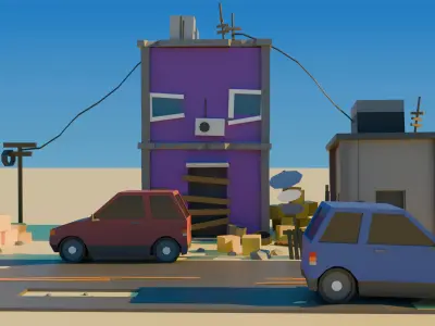 Old Party Club Free low-poly 3D model