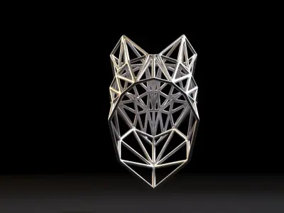 Wolf on the wall 3D print model