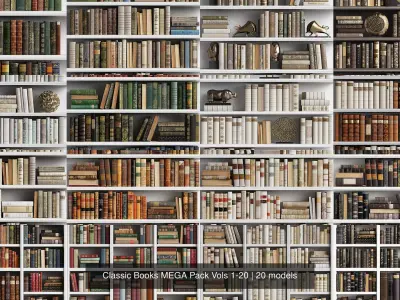 Classic Books MEGA Pack Vols 1-20 3D Model Collection