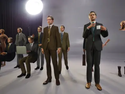 Modular Character - Asian Business Man - MU2 Low-poly 3D model