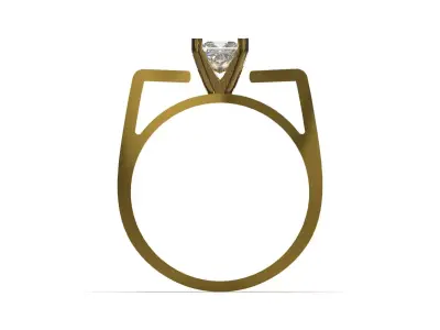 Wedding bridal solitaire STL 3D 3DM gold ring model sr0107 3D print model