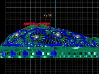 Luxury Pendant And Earrings For Women Fashion 3d Printable Model 3D print model