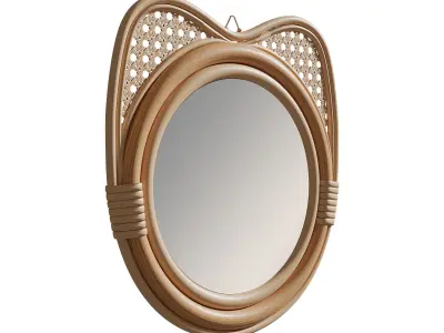 Charlotte Decorative Cat Mirror 3D model