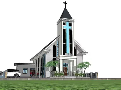 desain gereja 3D model